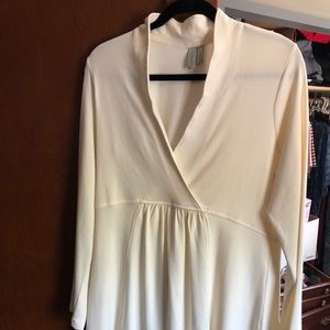 NWOT Super Soft Cream Ivory V-Neck Sweater